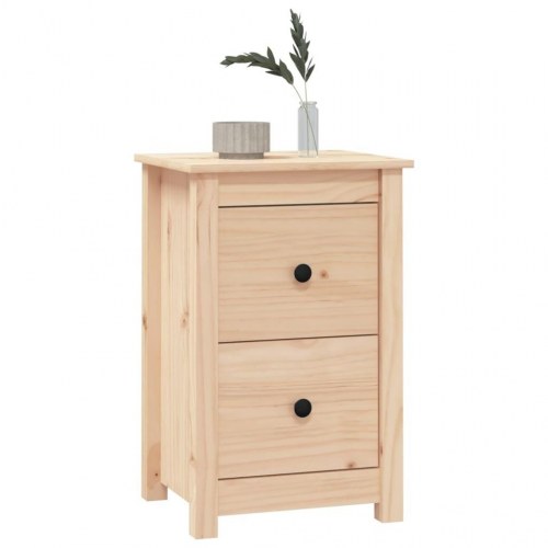 Sengeborde 2 stk. 40x35x61,5 cm massivt fyrretræ