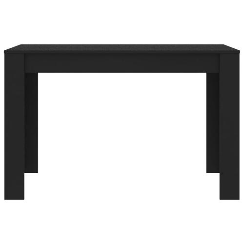 Spisebord 120x60x76 cm konstrueret træ sort