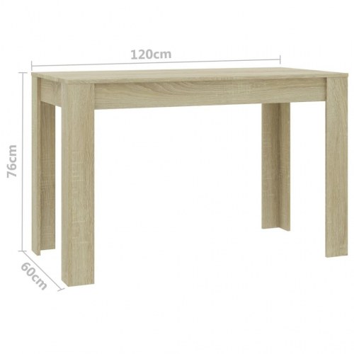 Spisebord 120 x 60 x 76 cm - sonoma-eg