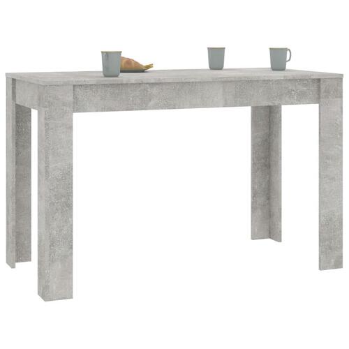 Spisebord 120 x 60 x 76 cm spånplade betongrå