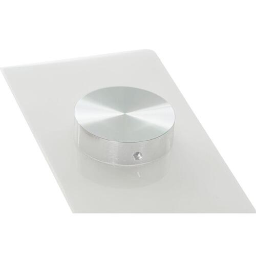 Spisebord - krystal/glaslook, hvid MDF, 160 × 90 cm