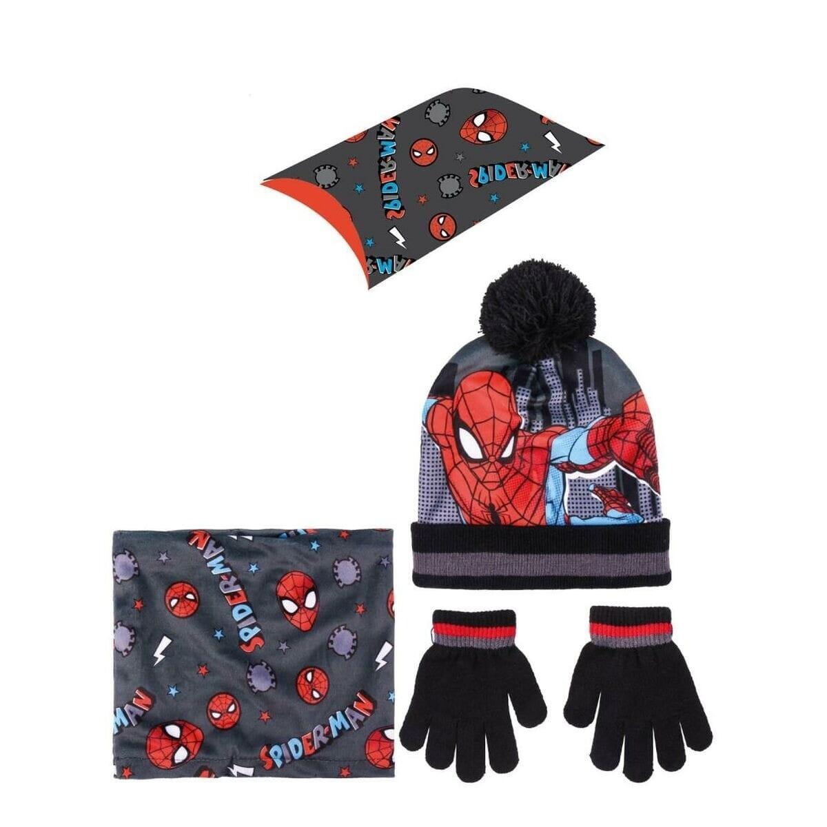 Hue, Vanter og Halsedisse Spiderman Grå (Onesize)