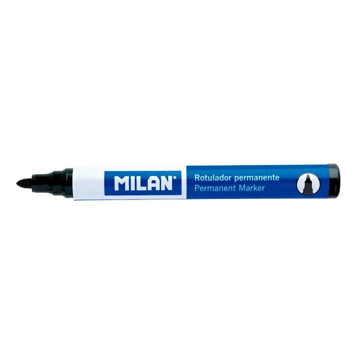 Milan sprittusch - sort, rund spids Ø 4 mm, 12 stk.