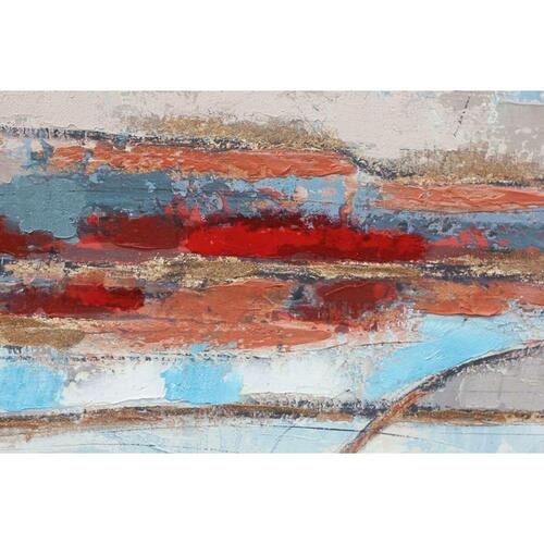Maleri 140 x 2,8 x 70 cm Abstrakt Moderne (2 enheder)