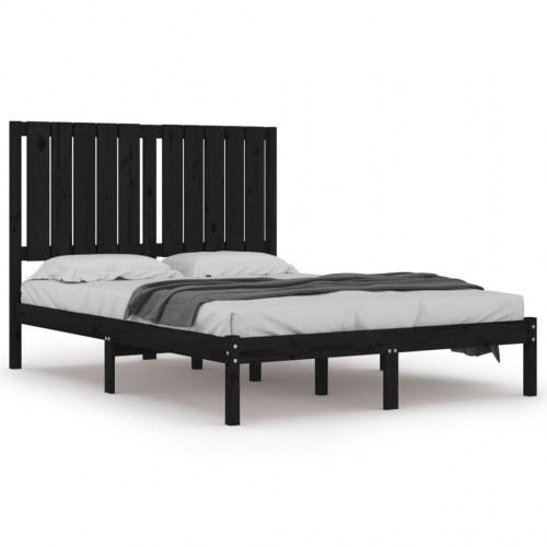 Sengeramme 120x190 cm Small Double massivt træ sort