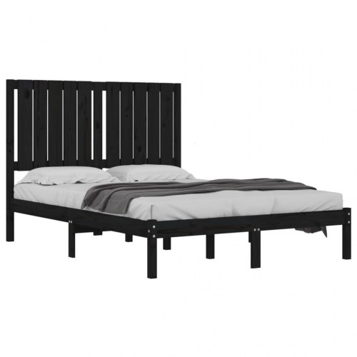 Sengeramme 120x190 cm Small Double massivt træ sort