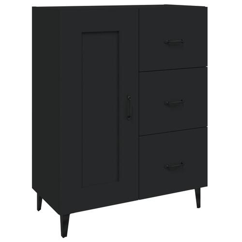 Skænk 69,5x34x90 cm konstrueret træ sort