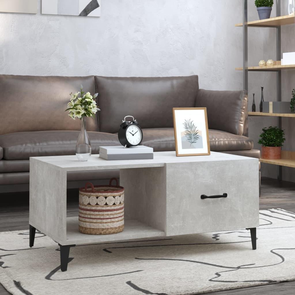 Sofabord 90x50x40 cm konstrueret træ betongrå
