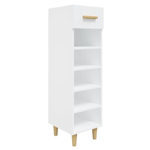 Skoreol 30x35x105 cm konstrueret træ hvid
