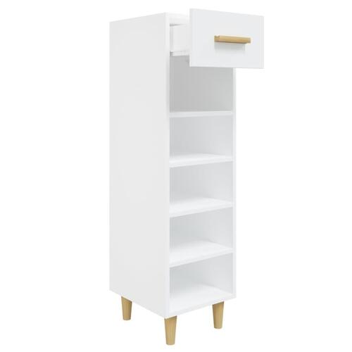 Skoreol 30x35x105 cm konstrueret træ hvid