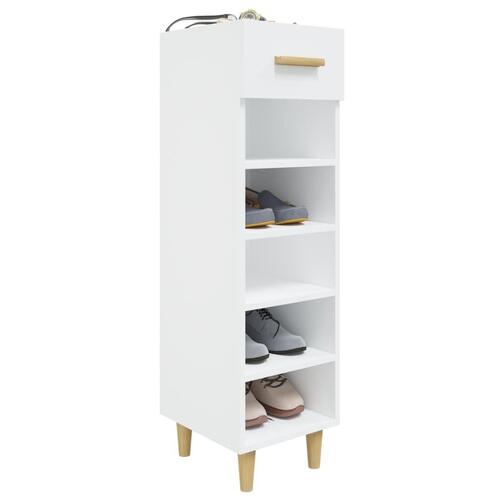 Skoreol 30x35x105 cm konstrueret træ hvid