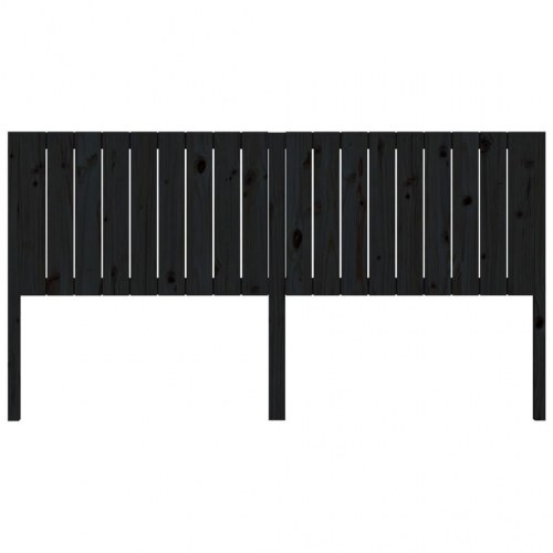 Sengegavl 185,5x4x100 cm massivt fyrretræ sort