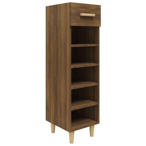 Skoreol 30x35x105 cm konstrueret træ brun egetræsfarve