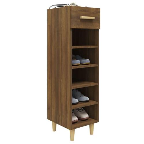 Skoreol 30x35x105 cm konstrueret træ brun egetræsfarve