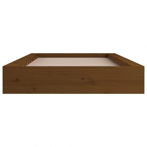Sengeramme 75x190 cm Small Single massivt træ gyldenbrun
