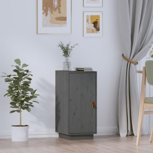 Skænk i massivt fyrretræ 34 x 40 x 75 cm - grå