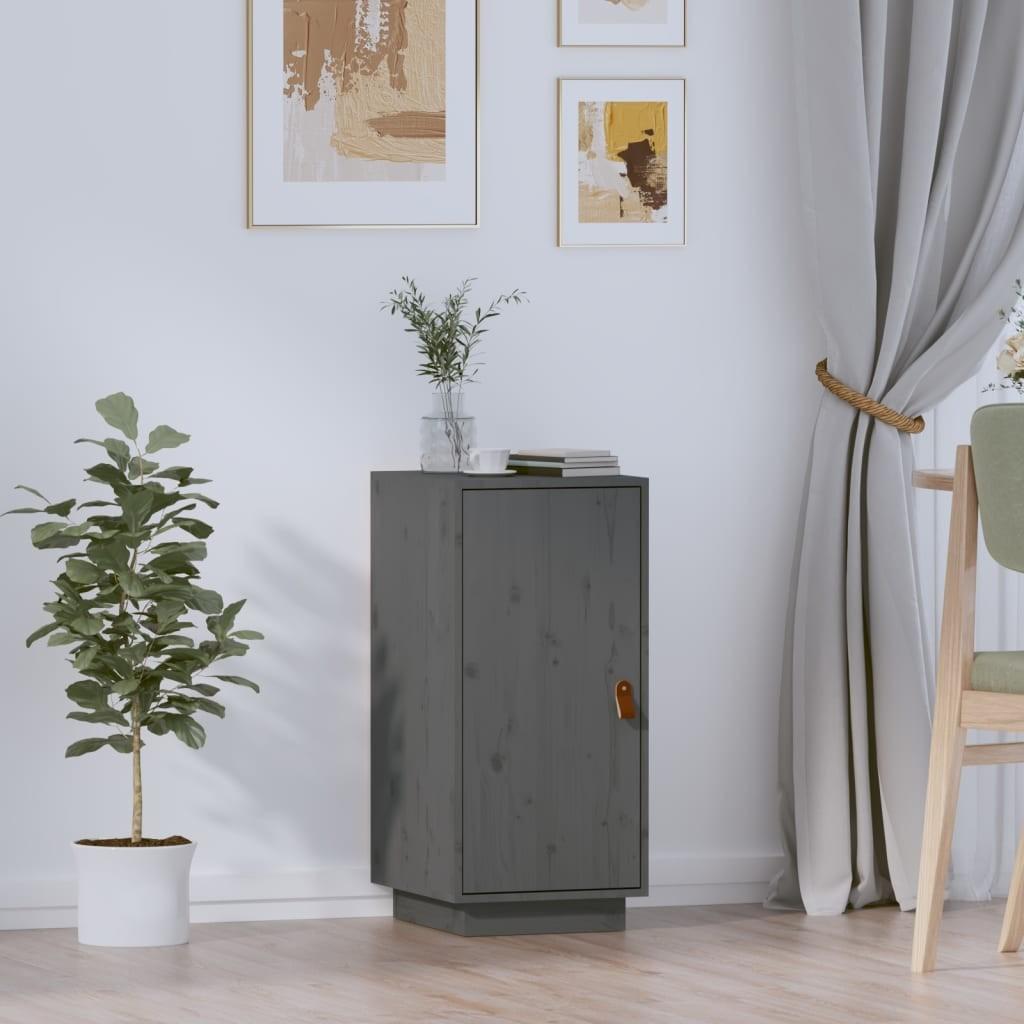 Skænk i massivt fyrretræ - grå 34 × 40 × 75 cm