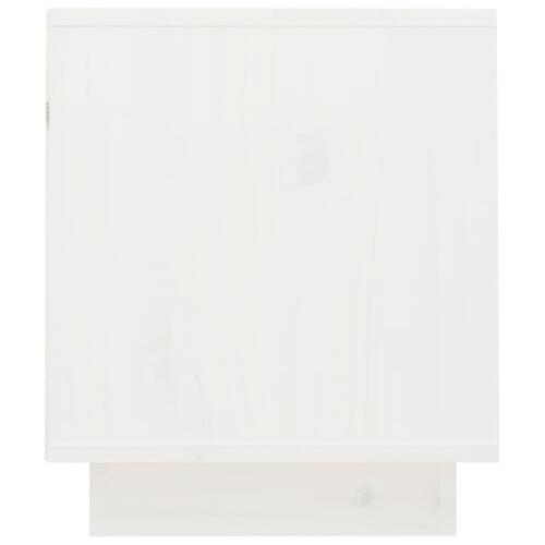 Tv-bord 70x34x40 cm massivt fyrretræ hvid