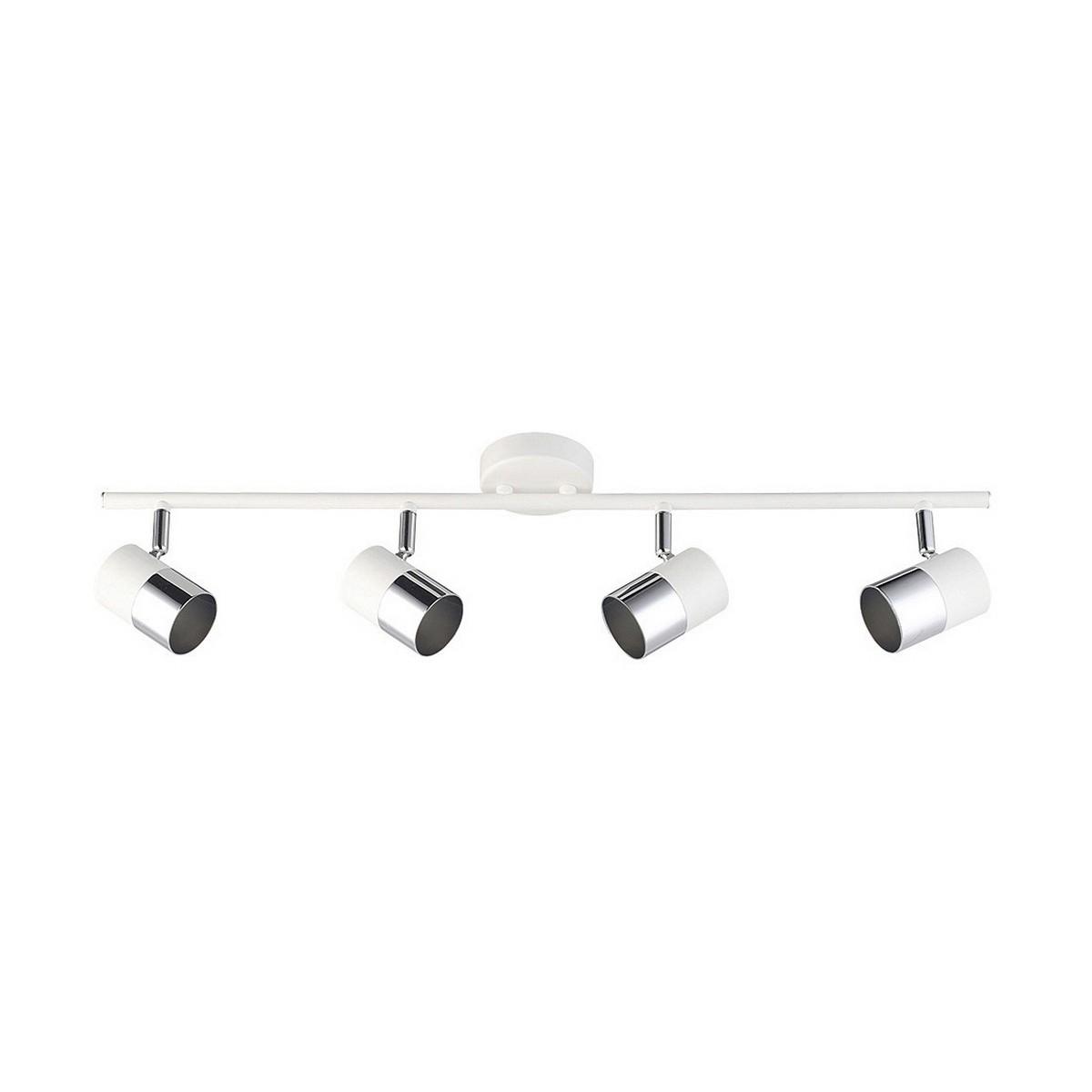 EDM Moon spotlys 4-lys 50 W GU10 - hvid loftskinne 70 cm