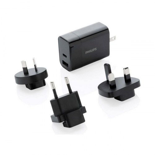 Philips universal rejsestikadapter - sort, 30 W
