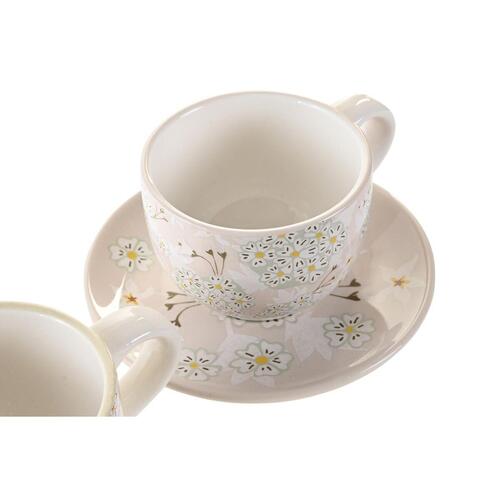 Dele kaffekopsæt Grøn Beige Metal Dolomite 180 ml