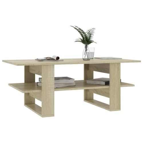 Sofabord 110x55x42 cm konstrueret træ sonoma-eg