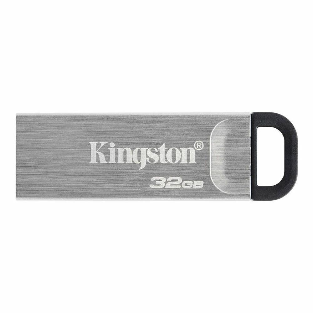 USB-stik Kingston DTKN/32GB Nøglesnor Sølvfarvet Sort 32 GB