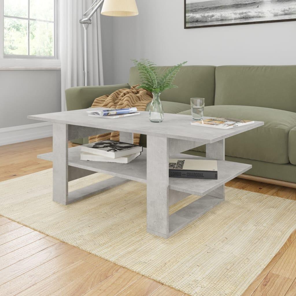 Sofabord 110 x 55 x 42 cm spånplade betongrå