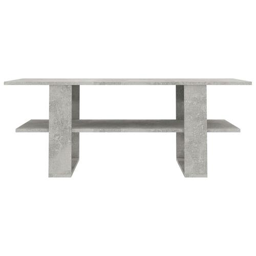 Sofabord 110x55x42 cm konstrueret træ betongrå