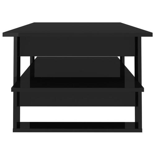 Sofabord 110 x 55 x 42 cm spånplade sort højglans