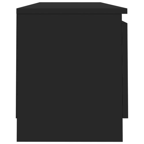 Tv-skab 120x30x35,5 cm konstrueret træ sort højglans
