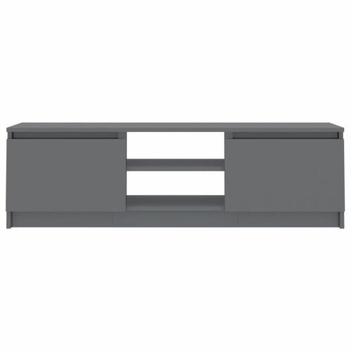 Tv-skab 120x30x35,5 cm konstrueret træ grå højglans