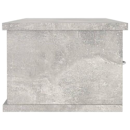 Vægskab med skuffer 88 x 26 x 18,5 cm spånplade betongrå