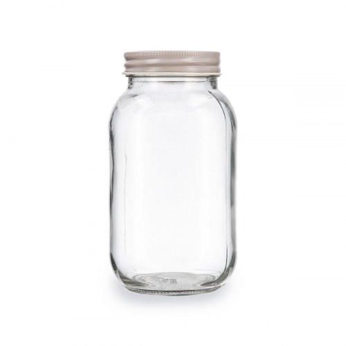 Moss beholder i glas 1 l - grå (pakke med 6)