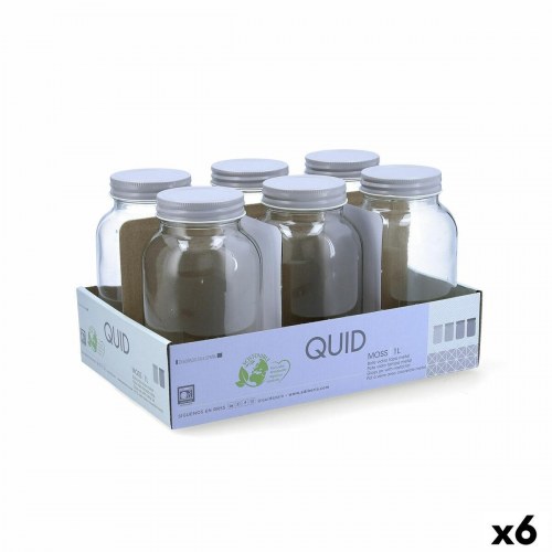Moss beholder i glas 1 l - grå (pakke med 6)
