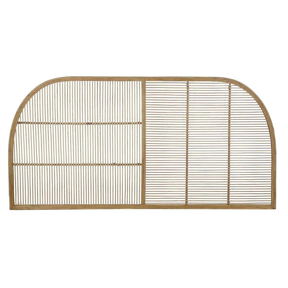 Sengegavl Natur Brun Rattan (160 x 4 x 80 cm)