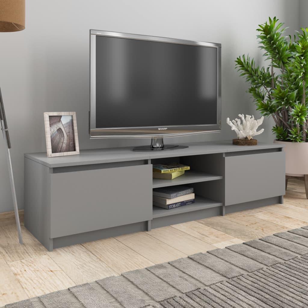 Tv-bord 140x40x35,5 cm konstrueret træ grå