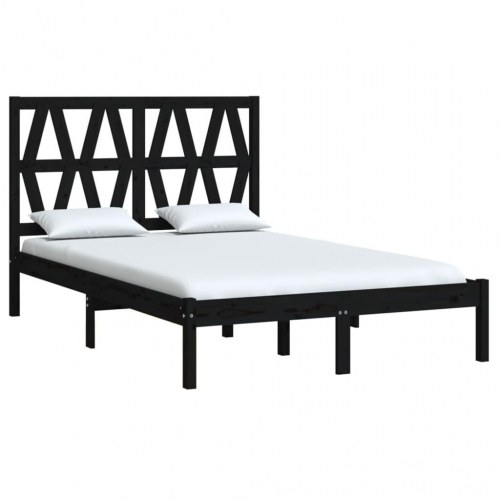 Sengestel 120x190 cm Small Double massivt fyrretræ sort