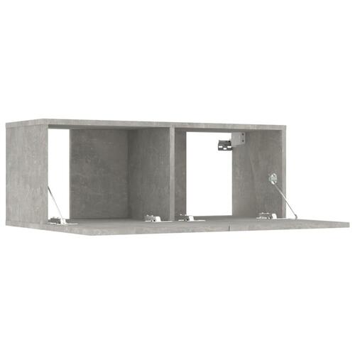 Tv-skabe 4 stk. 80x30x30 cm konstrueret træ betongrå