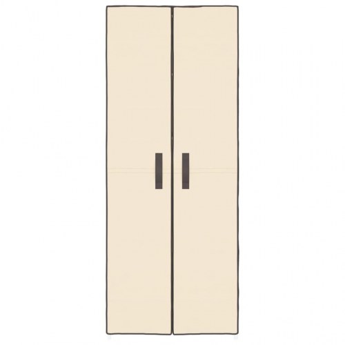 Skoskab 60x30x166 stof cremefarvet