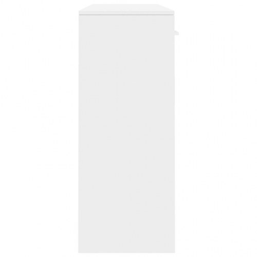 Skænk 110x30x75 cm konstrueret træ hvid højglans