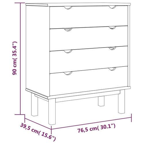 Kommode OTTA 76,5x39,5x90 cm massivt fyrretræ