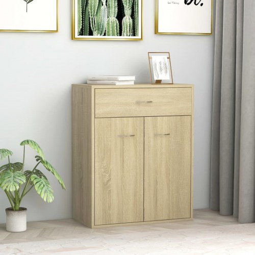 Skænk 60×30×75 cm i konstrueret træ - sonoma-eg