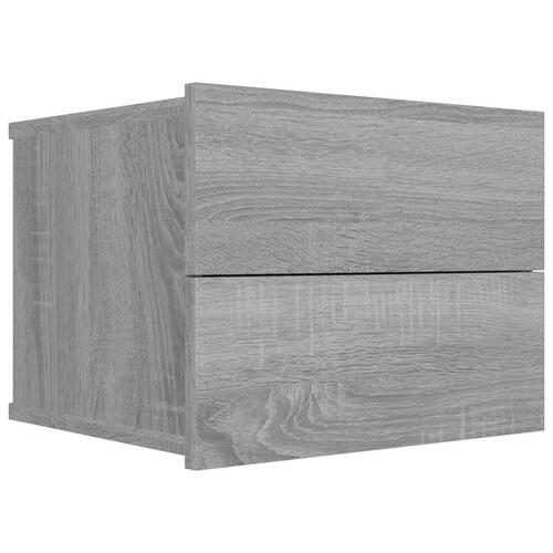 Sengeborde 2 stk. 40x30x30 cm konstrueret træ grå sonoma-eg