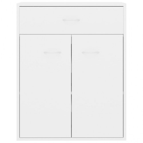 Skænk 60x30x75 cm konstrueret træ hvid højglans