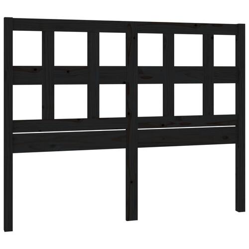 Sengegærde 145,5x4x100 cm massivt fyrretræ sort