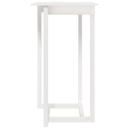 Barbord 60x60x110 cm massivt fyrretræ hvid