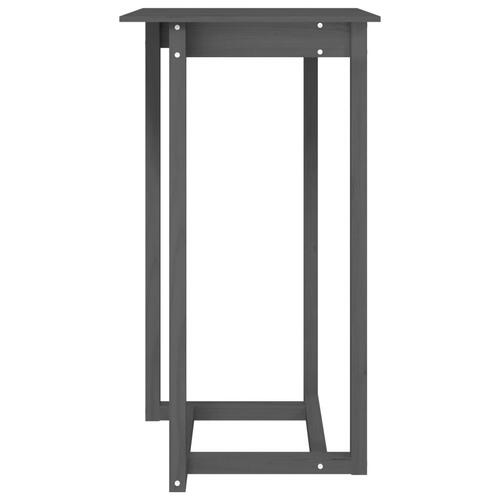 Barbord 60x60x110 cm massivt fyrretræ grå