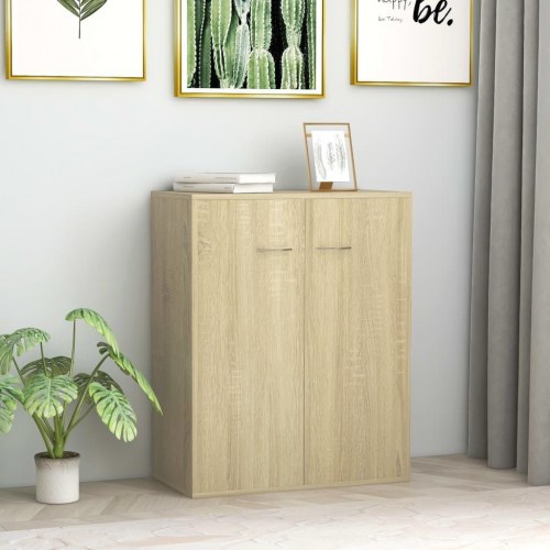 Skænk 60×30×75 cm i konstrueret træ - sonoma-eg