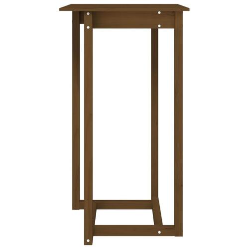 Barbord 60x60x110 cm massivt fyrretræ gyldenbrun